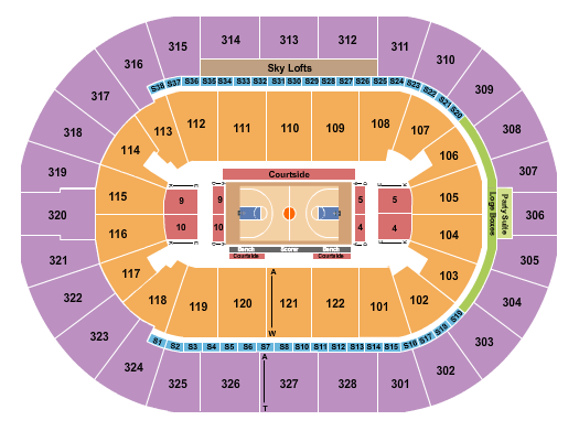 BOK Center New Orleans Pelicans Seating Chart